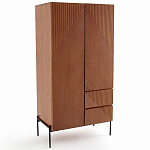 Шкаф с геометрическим рисунком на дверцах Anders Dark Wood варинант исполнения - 2 | Loft Concept в Твери