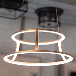 Люстра золотого цвета с 2-мя светодиодными кольцами Eurofase варинант исполнения - 8 | Loft Concept в Твери