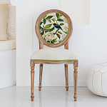 Стул бежевый из натурального бука с изображением птиц и цветов Blooming White Magnolias варинант исполнения - 3 | Loft Concept в Твери