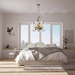 Люстра в виде клетки с цветами Flower Cell варинант исполнения - 4 | Loft Concept в Твери