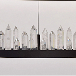 Люстра с двумя кольцами черного цвета с хрустальными элементами QUARTZ CRYSTAL варинант исполнения - 6 | Loft Concept в Твери