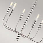 Люстра с 6-ю лампами на тонких изогнутых рожках в современном стиле Feiss варинант исполнения - 11 | Loft Concept в Твери