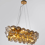 Люстра с круглыми стеклянными подвесками Cardiel Amber Glass Chandelier варинант исполнения - 2 | Loft Concept в Твери