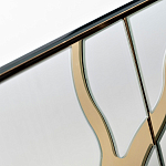 Консоль с ящиками зеркальная с золотым декором Gold Painted Mirror Console варинант исполнения - 3 | Loft Concept в Твери