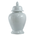 Ваза белая с крышкой однотонная Chinoiserie Ceramics варинант исполнения - 1 | Loft Concept в Твери