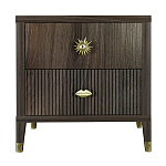 Тумба прикроватная с двумя ящиками Elsa Dreams Walnut варинант исполнения - 5 | Loft Concept в Твери