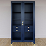 Дизайнерский шкаф витрина Elsa Dreams Blue с 4-мя ящиками варинант исполнения - 1 | Loft Concept в Твери