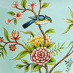 Настольная лампа голубая с изображением птиц Slip Away варинант исполнения - 6 | Loft Concept в Твери