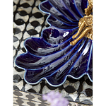 Менажница темно-синяя фарфоровая с бронзовой фигуркой ангела Eden Garden варинант исполнения - 4 | Loft Concept в Твери