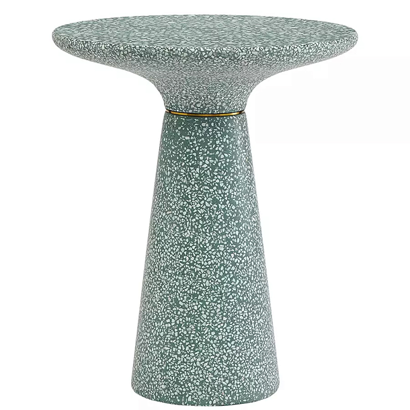 Кофейный столик круглый Stone Base Зеленый Черный Кофейный столик круглый Stone Base Зеленый Черный в Твери | Loft Concept