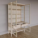 Витрина Primo со стеклянными фасадами и буфетом шпон Светлый дуб варинант исполнения - 4 | Loft Concept в Твери