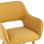 Стул в рогожке желтого цвета NEASAN STOOL варинант исполнения - 7 | Loft Concept в Твери