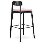 Барный стул из массива ясеня с обивкой из рогожки Elegant Ash Shape варинант исполнения - 3 | Loft Concept в Твери