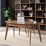 Стол рабочий округлой формы с ящиком  Working Moonnut Table варинант исполнения - 1 | Loft Concept в Твери