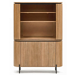 Буфет высокий из дерева манго и металла с открытыми полками и 2-мя дверцами Toinette варинант исполнения - 3 | Loft Concept в Твери