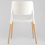 Пластиковый стул на ножках из массива бука Ferret White варинант исполнения - 6 | Loft Concept в Твери