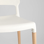 Пластиковый стул на ножках из массива бука Ferret White варинант исполнения - 8 | Loft Concept в Твери