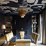 Обои ручная роспись в стиле Арт-деко Symphony Original colourway on Flint silk dupion варинант исполнения - 2 | Loft Concept в Твери