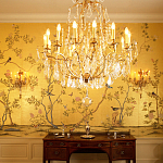 Обои ручная роспись Badminton Deep Rich Gold gilded paper варинант исполнения - 4 | Loft Concept в Твери