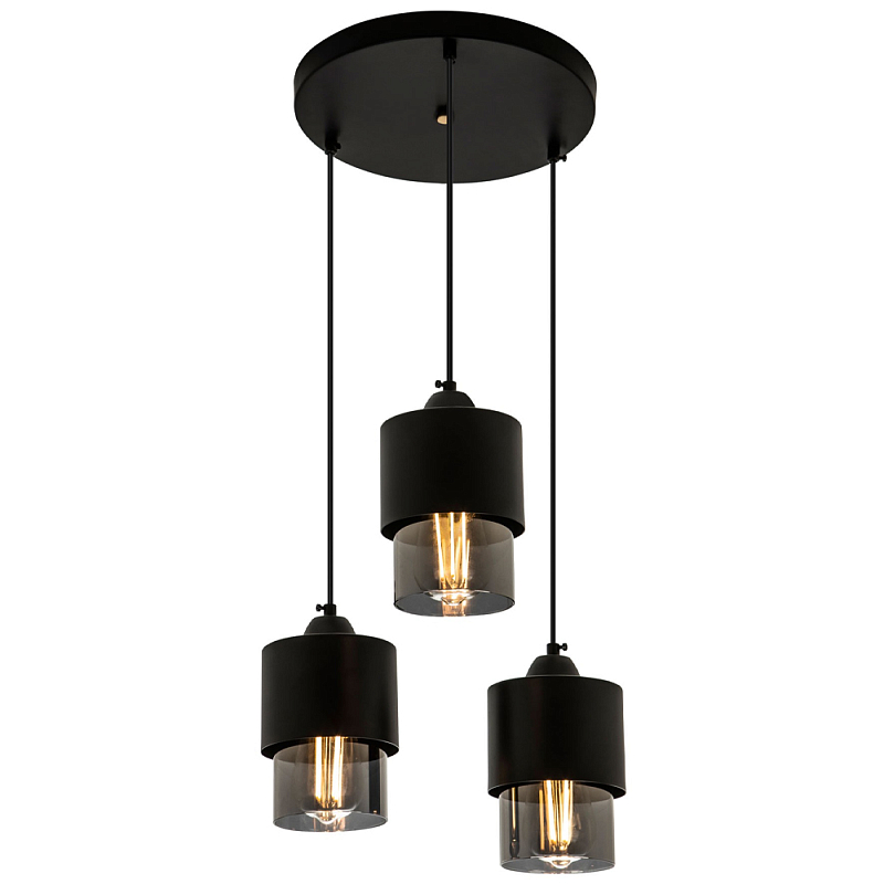 Каскадный светильник с 3-мя плафонами из дымчатого стекла Volta Flos Cascade Hanging Lamp Стекло Смок Черный Каскадный светильник с 3-мя плафонами из дымчатого стекла Volta Flos Cascade Hanging Lamp Стекло Смок Черный в Твери | Loft Concept