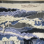 Современное ткачество гобелен в синих оттенках Blue Undine II варинант исполнения - 1 | Loft Concept в Твери