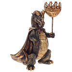Подсвечник в виде дракона Dragon candlestick Green Gold Brown L or R варинант исполнения - 8 | Loft Concept в Твери