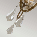 Бра с овальным зеркальным основанием с лампой в виде свечи и хрустальными подвесками Feiss варинант исполнения - 4 | Loft Concept в Твери