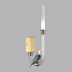 Бра с прозрачной изогнутой трубкой и декоративной фигуркой птицы Ganthea варинант исполнения - 3 | Loft Concept в Твери