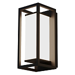 Уличный настенный светильник прямоугольный с чёрной рамкой Высота 35 см Geometric Glow варинант исполнения - 1 | Loft Concept в Твери