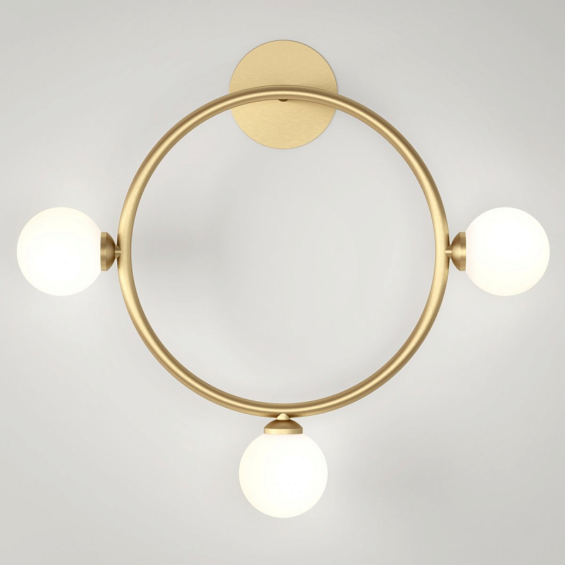 Бра Areti Circle Wall Золотой Белый Бра Areti Circle Wall Золотой Белый в Твери | Loft Concept