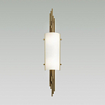 Бра с цилиндрическим белым плафоном на бронзовом основании с вертикальным декором из металлических трубок Sohne варинант исполнения - 2 | Loft Concept в Твери