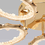 Потолочная люстра с 5-ю светодиодными лампами с золотистым каркасом Ring of Fire варинант исполнения - 3 | Loft Concept в Твери