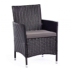 Обеденный комплект из искуственного ротанга Vintara черный варинант исполнения - 7 | Loft Concept в Твери