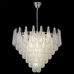 Люстра с подвесками из рифленного стекла в форме капель Textured Glass Chandelier варинант исполнения - 5 | Loft Concept в Твери