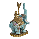 Подсвечник в виде слона из фарфора с бронзовыми элементами Elephant in the Garden of Eden варинант исполнения - 3 | Loft Concept в Твери
