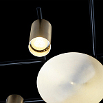 Потолочный светильник с 8-ю цилиндрическими плафонами цвета латунь TRIBES CHANDELIER варинант исполнения - 5 | Loft Concept в Твери