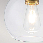 Подвесной светильник латунного цвета с прозрачным стеклянным плафоном Feiss варинант исполнения - 8 | Loft Concept в Твери