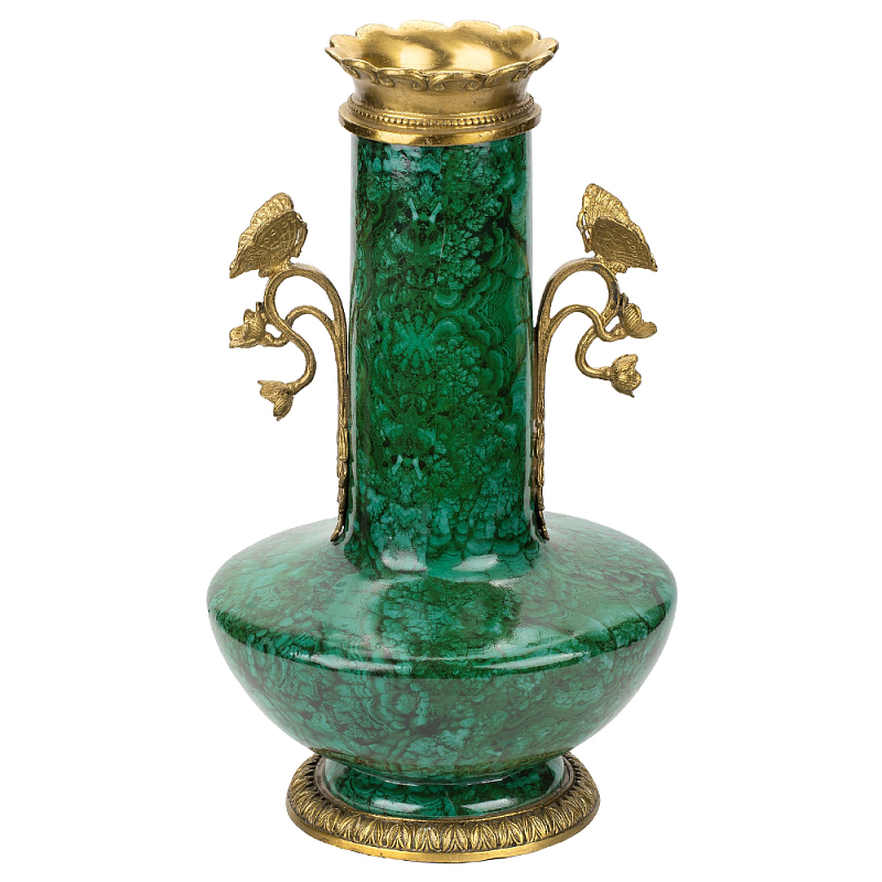 Фарфоровая ваза с малахитовым узором MALACHITE Зеленый Бронза Фарфоровая ваза с малахитовым узором MALACHITE Зеленый Бронза в Твери | Loft Concept
