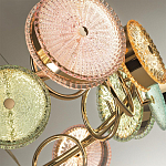 Люстра с плафонами из разноцветного стекла Glass Peonies варинант исполнения - 4 | Loft Concept в Твери