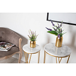 Столик дизайнерский Beige marble варинант исполнения - 3 | Loft Concept в Твери