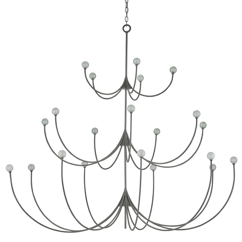 Люстра многоярусная светодиодная Traditional Clean Lines Серый Люстра многоярусная светодиодная Traditional Clean Lines Серый в Твери | Loft Concept