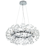 Круглая подвесная люстра Crystal Dandelions Chrome Chandelier варинант исполнения - 2 | Loft Concept в Твери