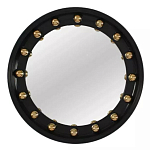 Зеркало черное с круглыми золотыми декоративными элементами Prince of the Church варинант исполнения - 1 | Loft Concept в Твери