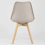 Стул с основой из пластика и мягким сиденьем Arvika Beige варинант исполнения - 4 | Loft Concept в Твери