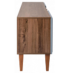 ТВ-тумба серая из массива бука с 2-мя дверками и ящиком Wenge Light варинант исполнения - 3 | Loft Concept в Твери