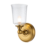 Бра для ванных комнат с прозрачным плафоном из стекла с пузырьками на основании цвета латунь Feiss варинант исполнения - 1 | Loft Concept в Твери