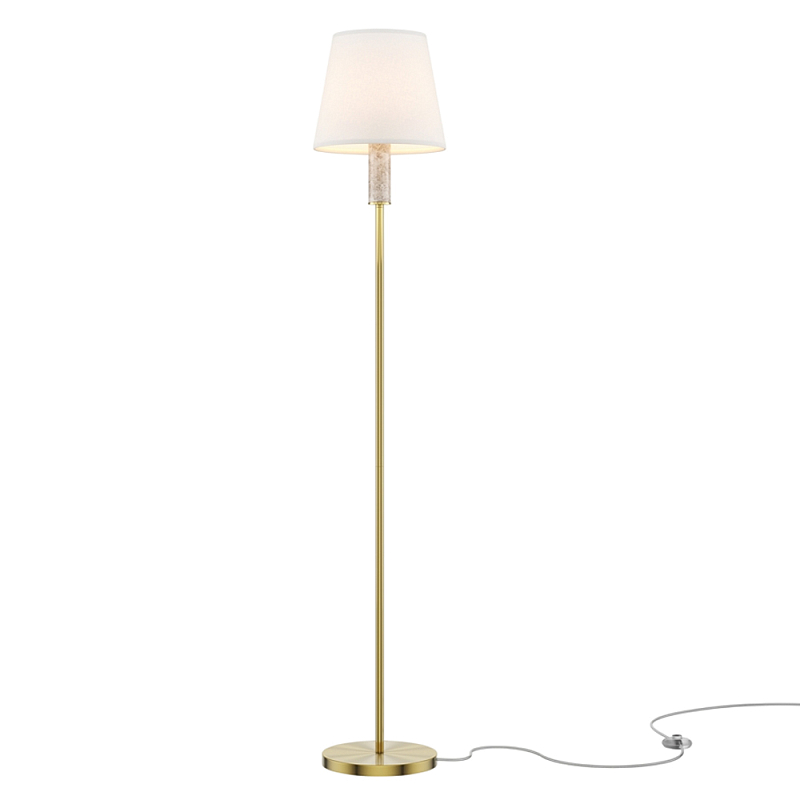Напольный светильник Lira E27 Латунь Белый Серый в Твери | Loft Concept 
