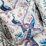 Подушка декоративная с изображением павлинов в саду Beige Chinoiserie Garden Two Peacocks Cushion варинант исполнения - 2 | Loft Concept в Твери