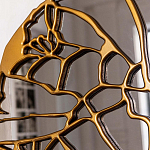 Зеркало кругле в декоративной раме золотого цвета Golden Ratio варинант исполнения - 2 | Loft Concept в Твери