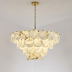 Люстра подвесная четырехъярусная с подвесками в форме дисков Cryptocrystalline Stone варинант исполнения - 7 | Loft Concept в Твери